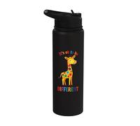 Inclusion de la diversité Neurodiversité Girafe Puzzle Stainless Steel Insulated Water Bottle