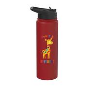 Inclusion de la diversité Neurodiversité Girafe Puzzle Stainless Steel Insulated Water Bottle