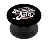 Inclusion is My Jam Colorful SPED Teacher Special Education PopSockets PopGrip Adhésif