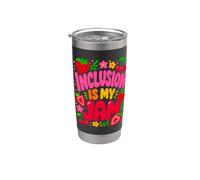 Inclusion Is My Jam Groovy Special Education Sped Teacher Gobelet isotherme en acier inoxydable double paroi