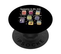 Inclusion is My Jam : Soutien à l'Autisme pour Les Enseignants de l'éducation spécialisée PopSockets PopGrip Adhésif