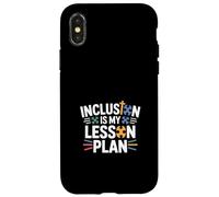 Inclusion is My Leçon Plan Teacher Pride Coque pour iPhone X/XS