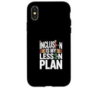 Inclusion is My Leçon Plan Teacher Pride Coque pour iPhone X/XS