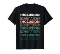 Inclusion Matters Speducator pour Enseignant l'Autisme T-Shirt Graphique avec Valeur, Homme, Noir, S