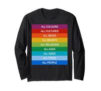 Inclusion Société Moderne Diversité Amour Arc-en-Ciel LGBTQ+ Manche Longue