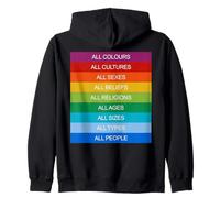 Inclusion Société Moderne Diversité Amour Arc-en-Ciel LGBTQ+ Sweat à Capuche