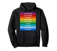 Inclusion Société Moderne Diversité Amour Arc-en-Ciel LGBTQ+ Sweat à Capuche