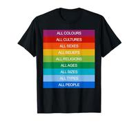 Inclusion Société Moderne Diversité Amour Arc-en-Ciel LGBTQ+ T-Shirt