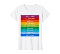 Inclusion Société Moderne Diversité Amour Arc-en-Ciel LGBTQ+ T-Shirt Graphique avec Valeur