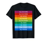 Inclusion Société Moderne Diversité Amour Arc-en-Ciel LGBTQ+ T-Shirt Graphique avec Valeur