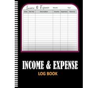 Income and Expense Log Book: Simple Daily Bookkeeping Record Book For Small Business and Personal Finance | Cash In Out Tracking Ledger logbook.