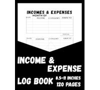 Income & Expense Log Book: A simple yet essential tool for tracking financial activity. It is designed to record all sources of income and every outgoing expense in an organized way