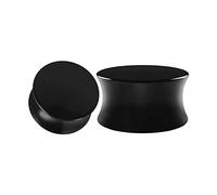 Inconnu 1 Paire De Bijoux Plugs Écarteurs Type Tunnel pour Piercing d'oreille 18mm Écarteur Oreille Acrylique 11/16 inch Forme Ronde Noire Piercing Tunnels Oreille Expander Piercing