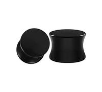 Inconnu 1 Paire Lot Ecarteur Oreille 12mm Tunnel Oreille Acrylique 1/2 inch Forme Ronde Noire Piercing Tunnels Ear Gauges Elargisseur Piercing Bijoux Ecarteur Piercing