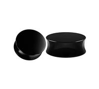 Inconnu 2 PCSBouchons d'oreilles Tunnels Oreille 26mm Acrylique Ecarteur Oreille 1 1/16 inch Forme Ronde Noire Piercing Tunnels Oreille Expander Piercing