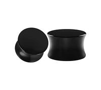 Inconnu 2 PCSEcarteur Tunnel Plug Piercing Oreille 14mm Acrylique Écarteur D Oreilles 9/16 inch Forme Ronde Noire Piercing Tunnels Expansion Oreille Dilatation Piercing Bijoux