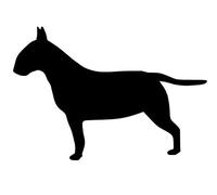 Inconnu Autocollant en vinyle Motif Silhouette Bull Terrier 10 x 7 cm 10x7cm Noir