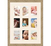 Inconnu Cadres Photos pêle mêle multivues Chantilly 9 Photo(s) 10x15 Passe Partout, Cadre Photo Mural 45x60 cm Naturel Beige, 3.5 cm de Largeur