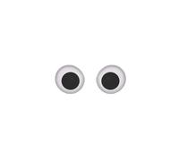 Inconnu Efco Yeux Wobbly Rond, en Plastique, Noir/Blanc, 6 mm, 10 pièces
