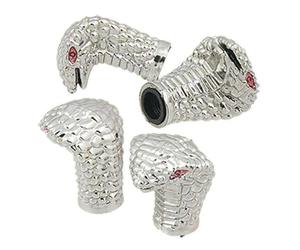 Inconnu hotrodspirit - Bouchon Valve de Roue (x4) Serpent Cobra Auto Moto Chrome