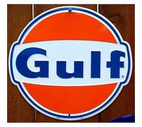 Inconnu hotrodspirit - Plaque Gulf (Style année 60) 30cm tole Deco Garage loft us