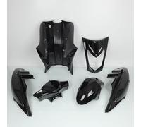 Carrosserie-carenage scoot adaptable kymco 50 agility (selle bi-place), 125 agility (selle bi-place) noir brillant (6 pieces) n/a