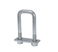 Unbekannt Lot de 6 étriers d'arrimage en U 800 - Pour sécurité de charge - Crochet d'arrimage - Languette pour camion