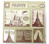 Inconnu mouchoirs Serviette en Papier x20 Motif C Souvenir Paris France Tour Eiffel 17,5 x17,5cm plié