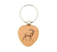 Inconnu Porte n Bois Gravure Laser Cerf Coeur