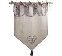 Inconnu Rideau Motif Coeur Gris