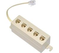 Inconnu TÉLÉPHONIQUE 5 VOIES PRISE PLUG RJ11 MULTIPRISE TÉLÉPHONE AVEC CÂBLE 20 CM