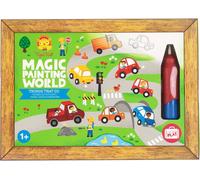 Inconnu Tiger Tribe 3714005 Tiger Tribe Magic Painting World Things That Go Peinture avec kit d'eau, multicolore, 10" x 11,5