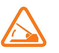 Inconnu Vinyle de coupe autocollant frein à main 9 x 8 cm (Orange)