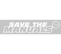 Inconnu Vinyle de coupe autocollant Save The Manuals 15 x 3 cm (Blanc)