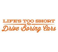 Inconnu Vinyle découpé Life'S Too Short to Drive Boring Cars 20 x 5 cm 20x5cm orange