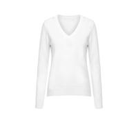 Incontro Firenze, Pull Femme Blanc Optique Col V en Viscose d'Été, Élégant Respirant et Confortable, Made in Italy