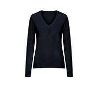 Incontro Firenze, Pull Femme Bleu Navy Col V en Viscose d'Été, Élégant Respirant et Confortable, Made in Italy