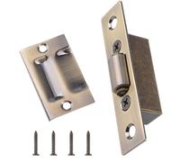 INCREWAY 1 lot de loqueteau à rouleau silencieux réglable, loquet de porte robuste avec gâche pour porte de placard, bronze