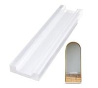 INCREWAY 1 support de miroir de sol en acrylique, antidérapant pleine longueur, support de miroir avec coussinets, accessoire pour la maison, le mariage, la galerie d'art (transparent)
