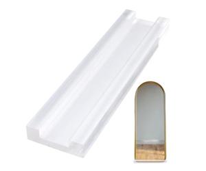 INCREWAY 1 support de miroir de sol en acrylique, antidérapant pleine longueur, support de miroir avec coussinets, accessoire pour la maison, le mariage, la galerie d'art (transparent)