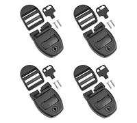 INCREWAY 4 Set Hot Tub Cover Clips, kit de réparation de couverture de spa, kit de réparation de loquet de remplacement avec fente, 4 glissières, 4 clés avec 8 vis, loquets Clip Lock