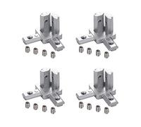 INCREWAY 8-Paquet Connecteur de Support de Coin de Bout 3 Voies Série 2020, Avec Vis Pour Profilé D'Extrusion En Aluminium Fente T 6mm Norme