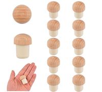 INCREWAY Bouchon de Vin en Forme de T - 10 Pièces en Bois et Polymère pour Bouteilles en Verre