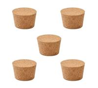 INCREWAY Bouchons en liège coniques amincis, 5PCS Bouchons de vin en liège en bois coniques de remplacement pour bouteilles en verre, 55 * 45 * 35mm