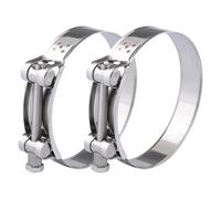 INCREWAY Lot de 2 colliers de serrage à boulon en T de 11,2 cm, collier de serrage intermédiaire d'admission de turbine en acier inoxydable 304, plage de fonctionnement 10,4 à 11,2 cm, convient pour