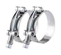 INCREWAY Lot de 2 colliers de serrage à boulon en T de 6,2 cm, collier de serrage intermédiaire d'admission de turbine en acier inoxydable 304, plage de fonctionnement de 5,4 à 6,2 cm, convient pour