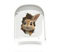 INCREWAY Lot de 2 feuilles de décalcomanies autocollantes pour abattant de WC - Motif lapin mignon - Imperméable - Pour salle de bain