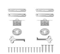 INCREWAY Lot de 2 serrures d'armoire antiques, exquises et décoratives avec clés en alliage de zinc durable pour meubles (argent)