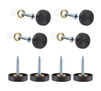 INCREWAY Lot de 20 vis de rétroviseur, 19 mm, en acier inoxydable, capuchons décoratifs pour vis miroir (noir)