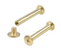 INCREWAY Lot de 30 vis Chicago à tête cruciforme en laiton plaqué laiton, 5 mm x 35 mm